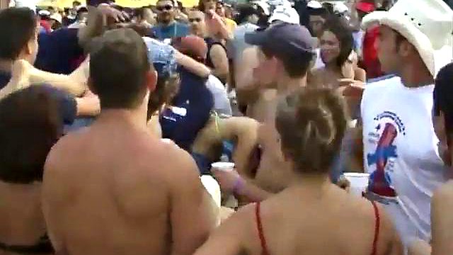 Horny girls taking off their tops on the beach: Big Tits, Amateur & Babe Porn