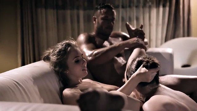 Busty babe gets oral sex after anal (Danny Mountain, Lena Paul)