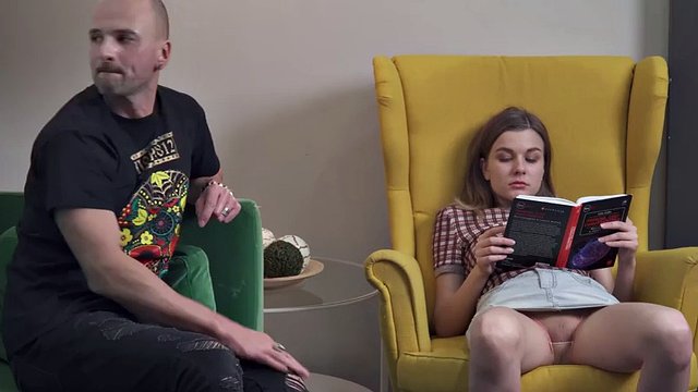 She Is Nerdy - Lana Broks - Sexy book rat spanking & fuck