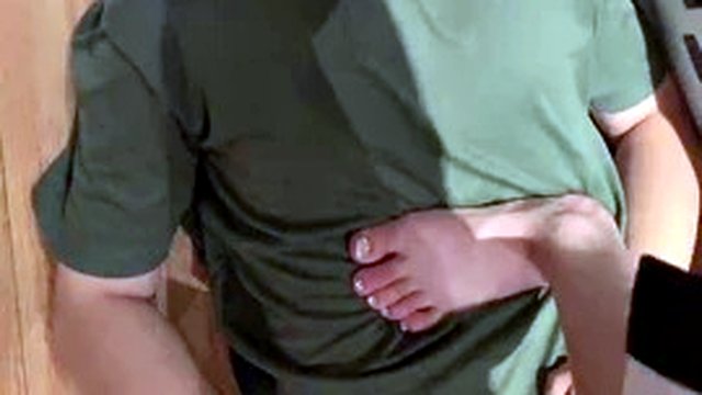 Chinese femdom feet licking