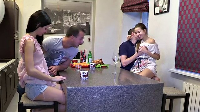 Naughty young amateurs indulge in hardcore group sex