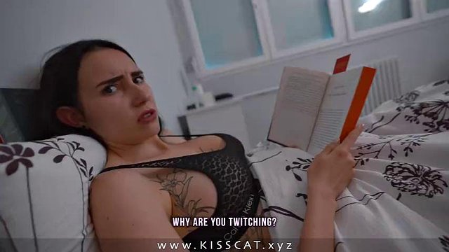 Step Mom Share Bed with Handjob! Surprise - Step Son Fucks Step Mother with Creampie