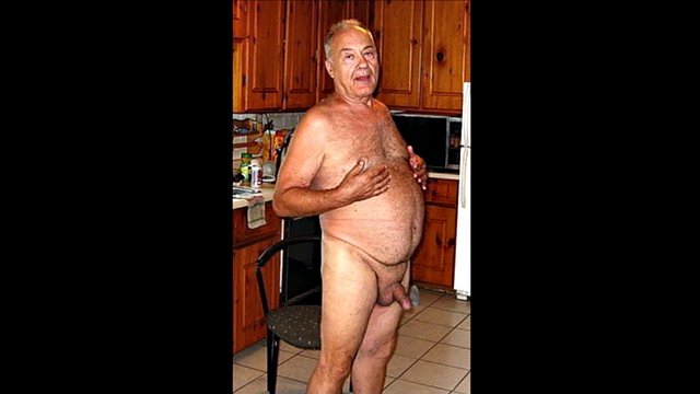 nudist grandfather at home
