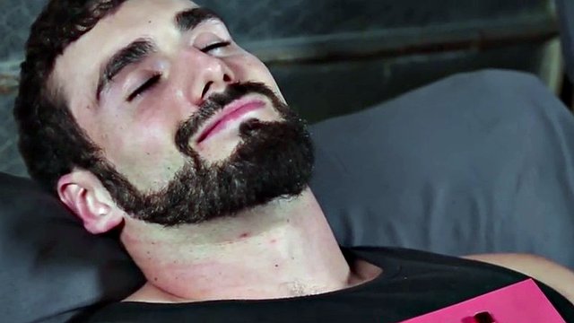 muscular stud pounds broke jock then they cum together