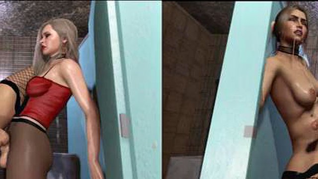 bathroom 1: Big Tits, Anal & Big Dick VR Trans Porn