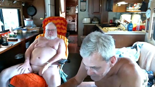 daddy sucks grandpa on webcam