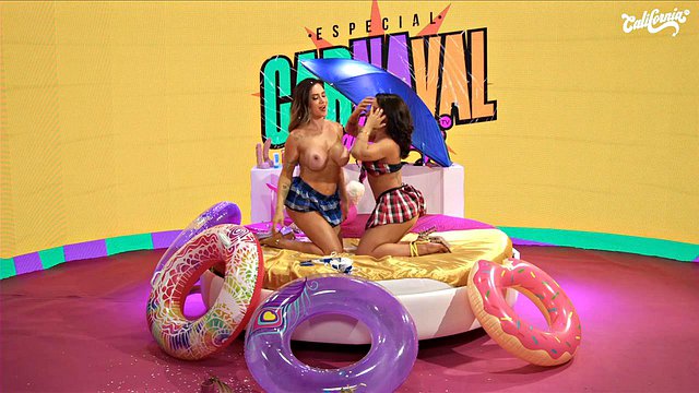 At The Wild Carnival Party, Hot Babes Fuck Feverishly In Erotic Roulette Game