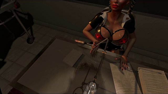 Citor3 3D VR Game Blonde Nurse in Latex Sucks Cum Through Urethra Probe