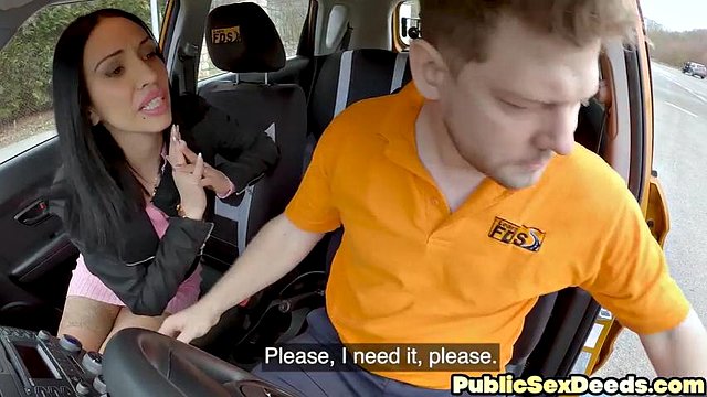 Busty Milf Driving Learner Pussyfucked