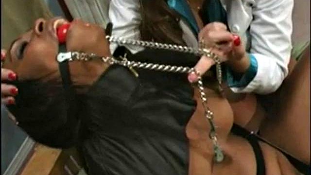 BDSM, enema and Anal treatment for horny ebony babe