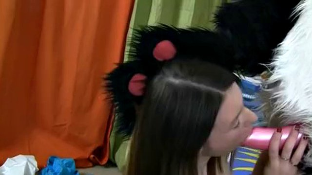 Fucked a young artist with his new toy