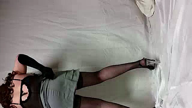crossdresser strips to show sexy underwear