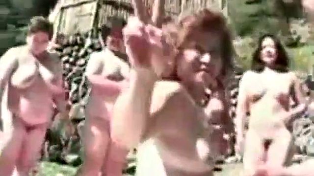 Asian grannies making an Orgy TV show