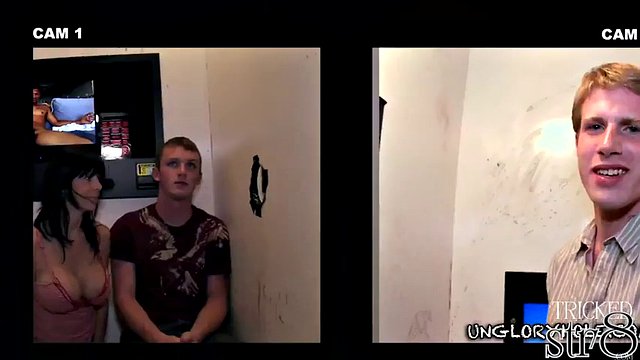 Gloryhole blonde amateur tricked by gay
