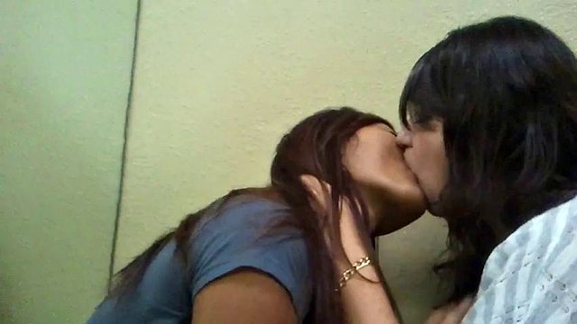 deep amateur dare kissing on couch
