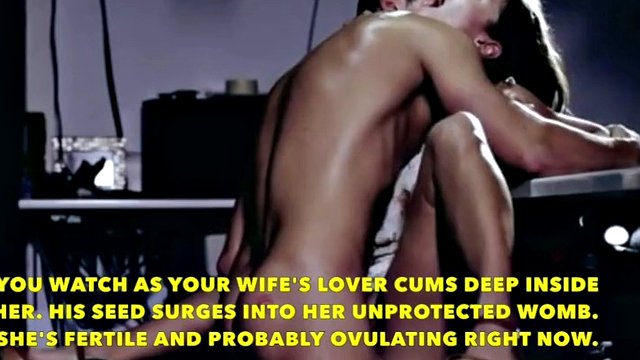 wife gwen fucks stud from high school (cuckold, captions)