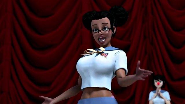 3D College Lesbian Sex Cartoon