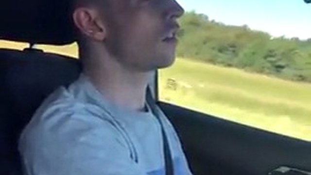 Johnnie Lover gets fucked on the road in public
