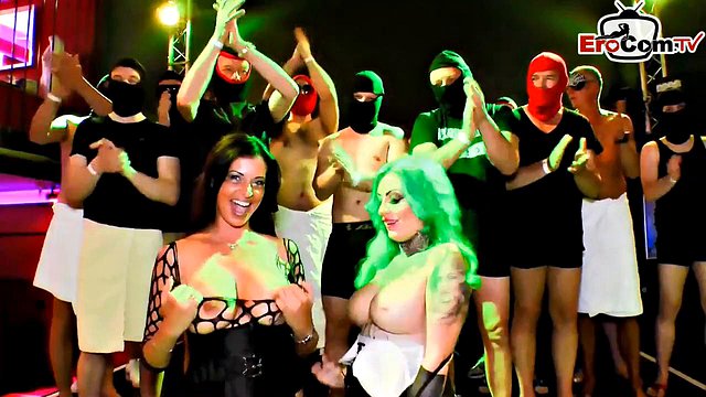 Jamie Jadon's German Cumshot Gangbang