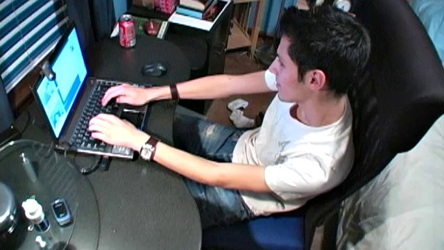 In this hot scene, Nicky and Andy decide to get back in front of each other on webcam. Between the sexy chat and the images of each other's smooth bodies and hard cocks, the two young men are pretty aroused and release large loads of warm cum on themselves..
