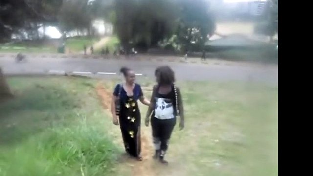 a very hot amatuer lesbian ebony chicks take care of each other in the bedroom