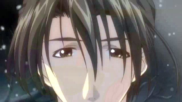 Erotic anime kissing foreplay