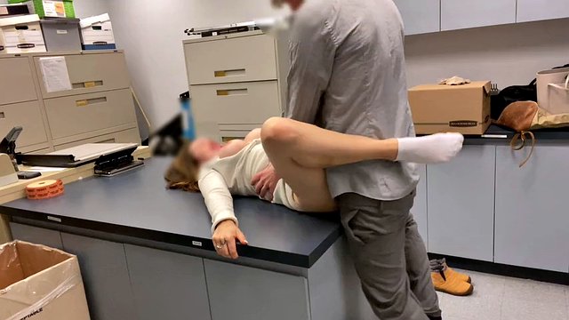 Hot secretary gets fucked in the copy room