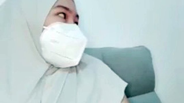Beautiful girls in hijab are good at rocking