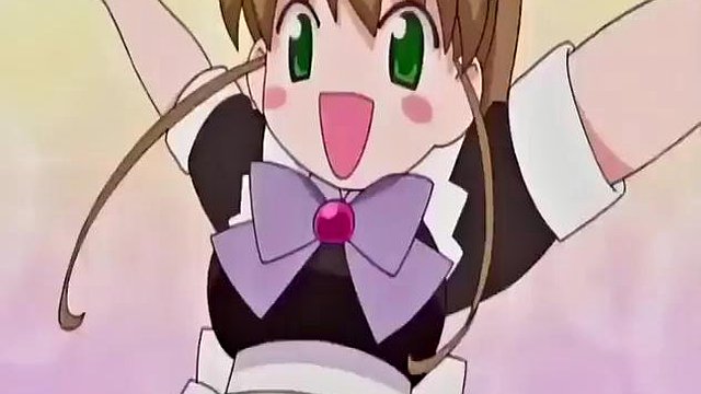 Japanese anime maid caught masturbating