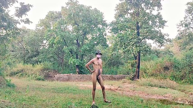 Sexy men dancing full nude in forest cumshot