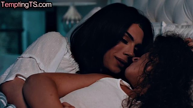 Smallttited 21 year old trans fucks a slut in missionary