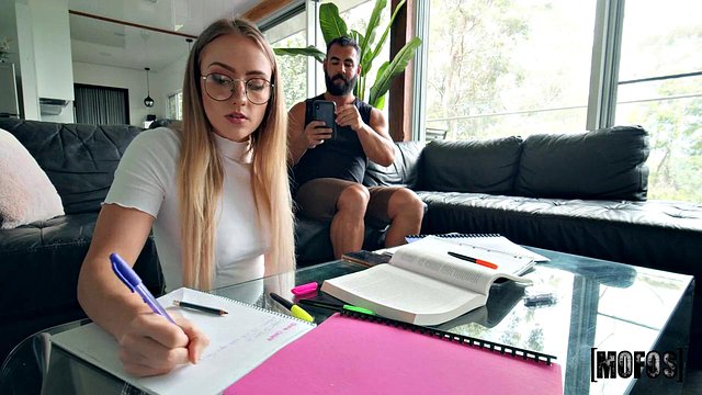 Scarlet Chase Sucks Big Cock in Sexy Cosplay Study Session