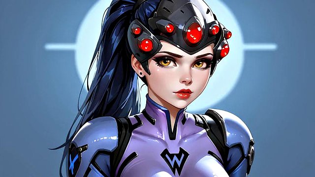 Futanari Widowmaker Masturbating
