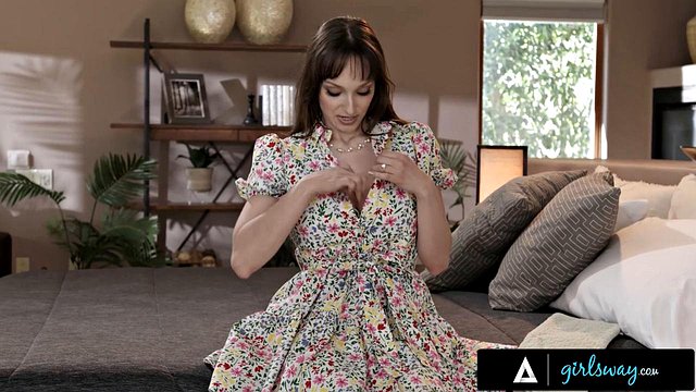 Aften Opal Takes Control of Lexi Luna's Vibrator Remote Unaware During Teen Cunnilingus and L