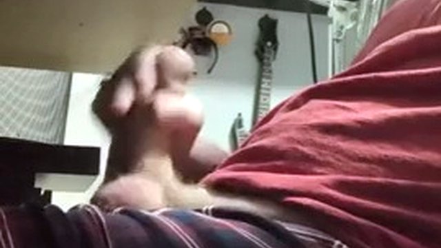 I jerk my big cock while in the next room my neighbors fuck a lot and scream