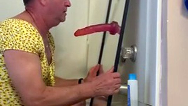 Sissy casually sucks on a dildo while dreaming about a real cock