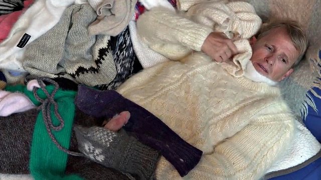Mohair turtleneck sweater Fetish, cumshot, masturbation in sweaters with a vibrator, cum in a purple sock