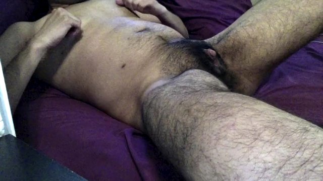 hairy ftm nipple play and handsfree orgasm