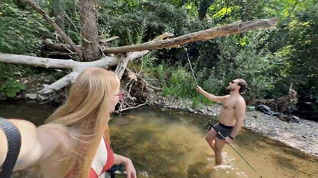 Luna and Sage Fuck Hard Outdoors by the River in Steamy POV: Doggy Style Pounding, Wild Cowgirl