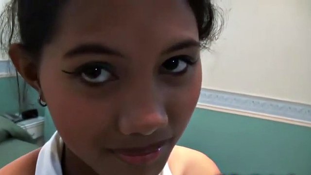Cute Asian amateur paid to suck dick and get fucked
