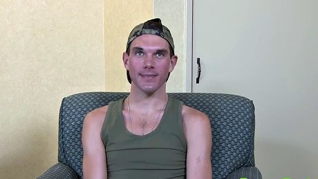 hot and cute joshua kelly jerking and stroking his fat cock
