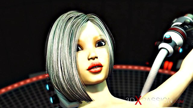 Horny Woman in Cuffs Gets Roughly Fucked by Futa Futanari Mad Lab Sex Android