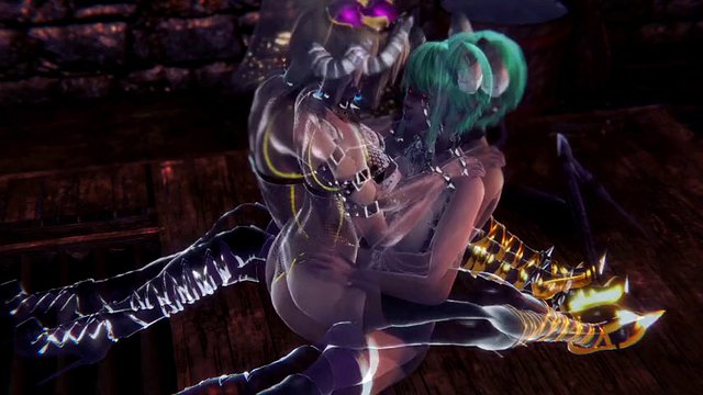 Futa Bowsette con una súcubo Futa: Parodia porno en 3D