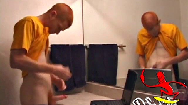 In this hot solo scene, young Tristian goes to the bathroom to jerk off while watching porn on his laptop. After a nice long stroke, he opens the release valve and shoots all over the mirror and countertop.