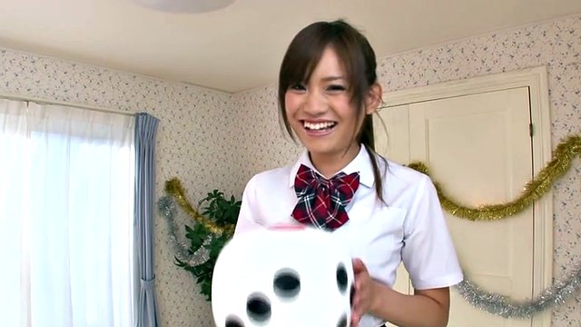 Hot sexy asian teenager has a threesome small tits