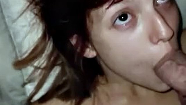 Putting a big cock in my teen cousin's mouth with a big cumshot