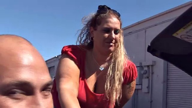 Pretty BBW in the parking lot