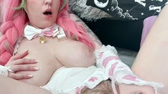 Mitsuri riding a monster cock + creampied
