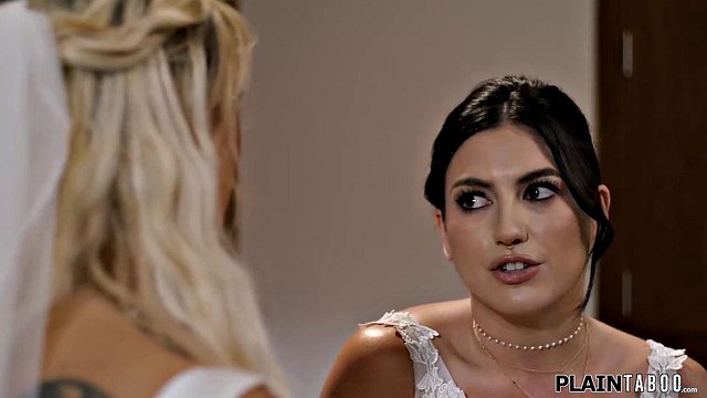 Vince Karter Pounds Big-Tits MILF Brenda Trindade and Lani Rails After Deep-Throat Wedding